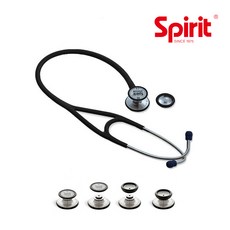 Spirit 스피릿 양면 청진기 (헤드 교체형) CK-SS747PF, 02(블랙), 1개