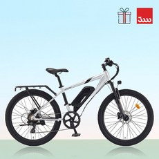  [바이크7] 2024 삼천리 팬텀 HX 26인치 - 100% 완조립 생활용 짐받이 슬라이딩형배터리 MTB 전기자전거, 실버 (무광) 