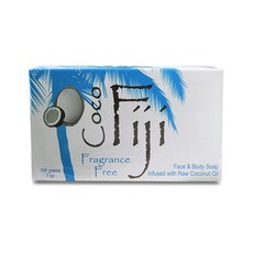 Organic Fiji 오가닉 페이스 앤드 바디 코코넛 오일 솝 198g, Fragrance Free, 1개