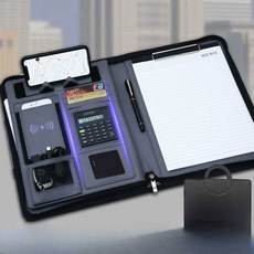 업무용 다이어리 일기장 만년 굿노트 다기능 전자 usb, 계산기 노트 패드 포함 회색(파워뱅크)