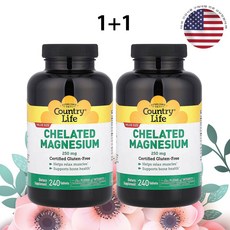 컨츄리라이프 킬레이트 마그네슘 250mg 240정 2개 아미노산 산화 Magnesium