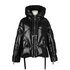 [크리스조이]22FW AFMW001N BK01 블랙 퍼프 크리스 아이코닉 글로시 PAILLETTES 시퀸 패딩 LNL