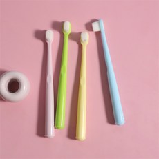 더바른 초극세모 고양이 강아지 미세모 부드러운 칫솔, 2개, 노랑