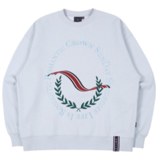 국내매장- 로맨틱크라운 CEREMONY LAUREL SWEATSHIRT_SKY BLUE127184