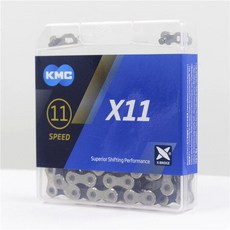 KMC X11 X11.93 자전거 체인 116L MTB/로드 체인 용 오리지널 박스 및 매직 버튼이있는 11 단 자전거 체인, 1개