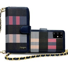 갤럭시점프3 M446 모건 체크 지갑형 지퍼 다이어리 케이스 스트랩 포함