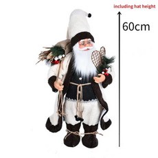 가정용 대형 산타 클로스 메리 크리스마스 장식 원단 뜨게 옷 인형 창 60cm, 10) style 11, 1개