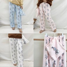 포아망뜨 디즈니 정품 겨울왕국 올라프 수면 잠옷 파자마 바지 (아이보리 핑크 블루)