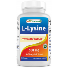 베스트 내츄럴스 L 라이신 HCL 500mg 250정, 1개, 1개