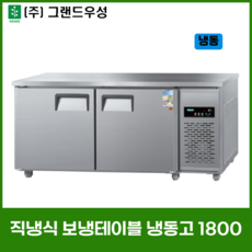 우성 업소용 보냉 테이블 냉동고 1800 (6자) 직냉식 디지털 CWS-180FT, 메탈, 우측