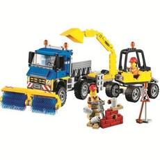 레핀 LEPIN 레고호환 시티 청소차와 굴착기 60152 10651 레고호환블록