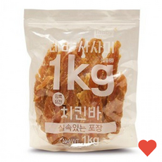 애견 식품 테비 사사미 1kg 치킨 바 애견간식 개간식 - 테비사사미1kg