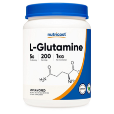 뉴트리코스트 L-글루타민 5g 분말 무향 1kg 200회분, 1개