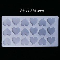 별 모양 초콜릿 스텐실 금형 속이 전송 시트 케이크 장식 실리콘, 8.18 hearts, 1개