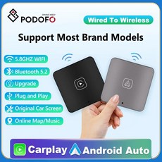 차량용 블루투스 Podofo 유무선 카플레이 Ai 범용 캠리 메르세데스 오펠용, 1.OEM for Carplay