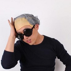 도리파이 코믹분장 대머리 백발가발 파티가발