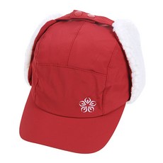 와일드로즈 여성 로고 자수 귀달이 볼 캡 WS7WH1307_WI, 와인