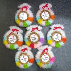 복주머니수세미 / 핸드메이드수세미 / 복수세미 / 복주머니 수세미 / 아크릴수세미 / 호빵수세미 / 두겹수세미 / 집들이 / 답례품