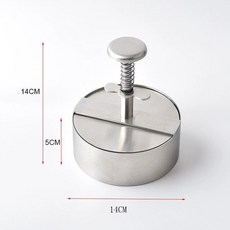 햄버거 프레스 패티 메이커 304 스테인레스 스틸 스틱 만들기 고기 얇은, 04 Diameter 14CM