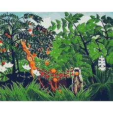 모모픽스페인팅 DIY명화그리기 60x75cm, 앙리 루소 오렌지 숲의 원숭이들