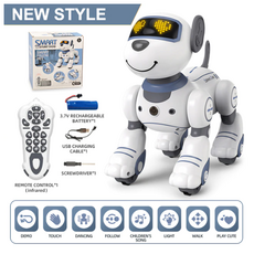 지능형 인공지능 AI 스마트 강아지 로봇 장난감, 지능형 로봇개 블루