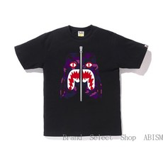 베이프 BAPE 카모 타이거 반팔 티셔츠 퍼플 네이비