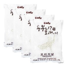 더캣츠 두부니 모래야 고양이 두부 모래 오리지널, 무향, 4개
