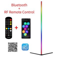 장스탠드조명 거실스탠드 침실 RGB LED 플로어 램프 실내 홈 장식 모던 코너 거실 로마 아트 대기 스탠딩 스탠드 조명, Black-Bluetooth_US plug | RGBW, 6) Black-Bluetooth - US plug-R - 어스홈거실장