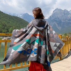 에스닉후드판초