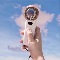 홀로그 토네이도 100단 3초 휴대용 급속 냉각 에어컨 선풍기 스트랩형