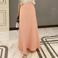 새틴롱스커트