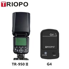 Tripo TR-950II 플래시 라이트 Speedlite + G4 2.4G 무선 전송 Nikon Canon 650D 550D 450D 1100D 60D 7D 5, 한개옵션0