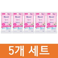 비오레 클렌징티슈 휴대용 5개세트 10매입 후쿠다케코튼, 10개입, 5개