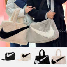 [정품] 나이키 뽀글이 스우시 숄더백 크로스 바디 인조퍼 핸드폰 가방 2size / 2color