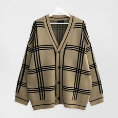 체크가디건