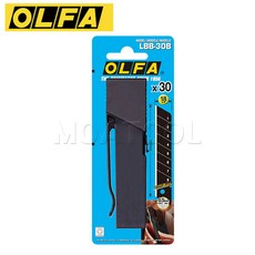 OLFA(일제) 대용량 커터칼날 18mm칼날 블랙칼날 올파LBB-30B(30EA), 30개