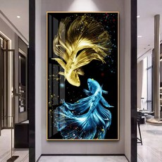 심커머스 황금 비단잉어 금전수 금전수 보석십자수 DIY키트 B0221, 60x110cm