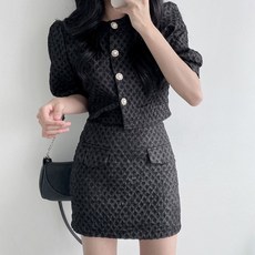 플라워뜨개투피스