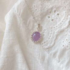 원석자수정목걸이