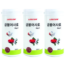 리컴 금붕어 사료 STEP2, 3개, 350ml