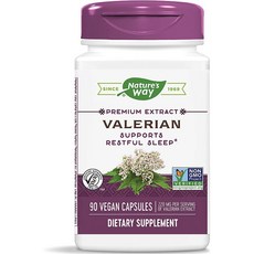 Nature's Way Valerian 쥐오줌풀 발레리안 길초근 220mg 90캡슐, 90정, 1개