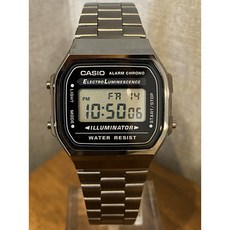 [CASIO] 카시오 A168WGG-1A 남성 메탈 그레이크롬도금 손목시계