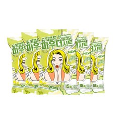 간편 휴대 여행 캠핑 등산 겨드랑이 전신 땀 냄새 제거 데오드란트 데오 바디 샤워 목욕 슈퍼쿨링 파우더 시트 티슈 15매 X 5팩 75매 쿨민트 레몬그라스 스위트피치, 15개