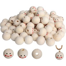 표면을 가진 둥근 나무 구슬 벌레 모양 학교 가족 크리스마스 선물 120 조각 20mm, [01] 120pcs, [01] 19-20cm
