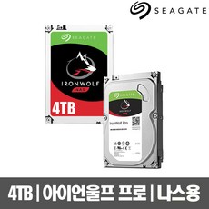 씨게이트 아이언울프 프로 하드디스크 NAS용 HDD, 4TB, ST4000NE001 - st4000ne001