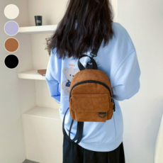 코듀로이 미니 숄더 백팩
