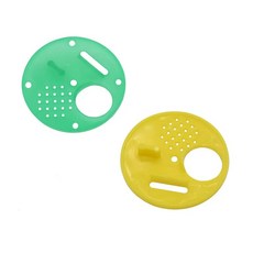 원형 꿀벌 하이브 환기 문 직경 68mm 두께 0.4cm 양봉가 양봉 도구 ABS 벌집 5 개, [01] S, [03] Color mixing, 5개