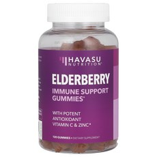 Havasu Nutrition 엘더베리 이뮨 서포트 구미젤리 구미젤리 120개, HavasuNutrition엘더베리이, 1개