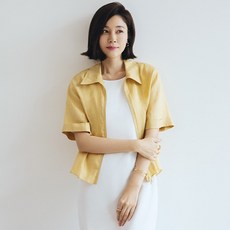 린넨반팔자켓