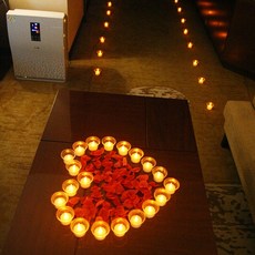 LED촛불 로맨틱 세트 호텔 프로포즈이벤트 생일파티 기념일 용품, 1세트
